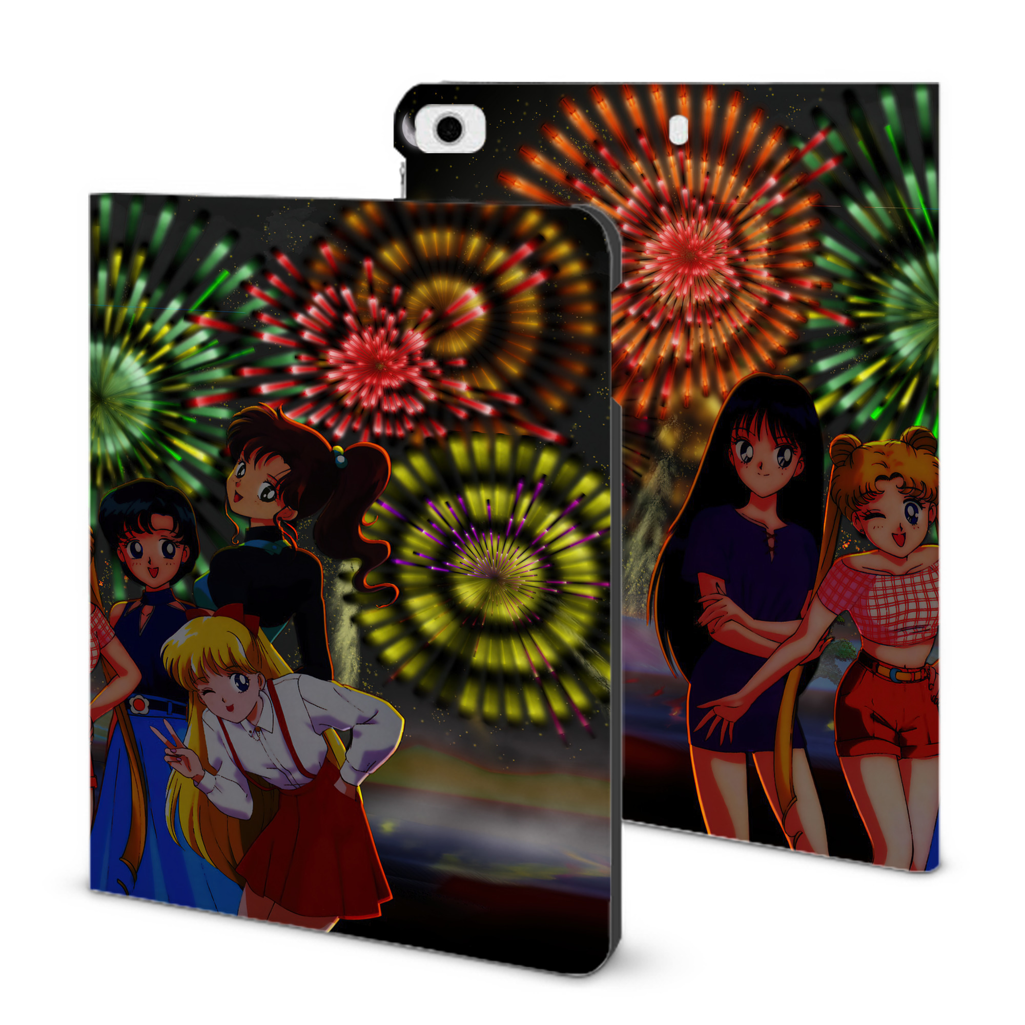 （画像用） 美少女戦士セーラームーン Sailor Moon IPad ケース ブック型 PUレザー TPU 耐衝撃 軽量 薄型 ペン収納なし 全面保護 IPad 各モデル対応